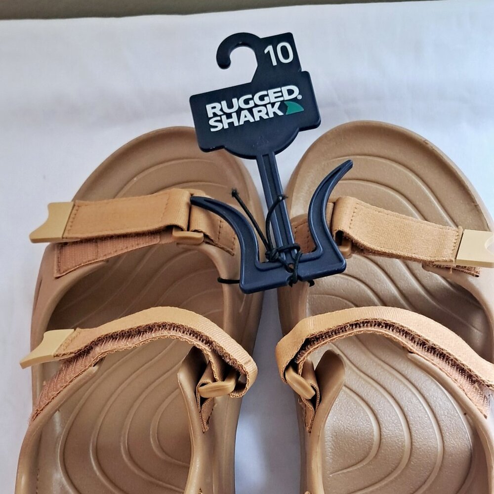 Rugged  Shark Strappy Water Sandals. Men's size 10. BNWT